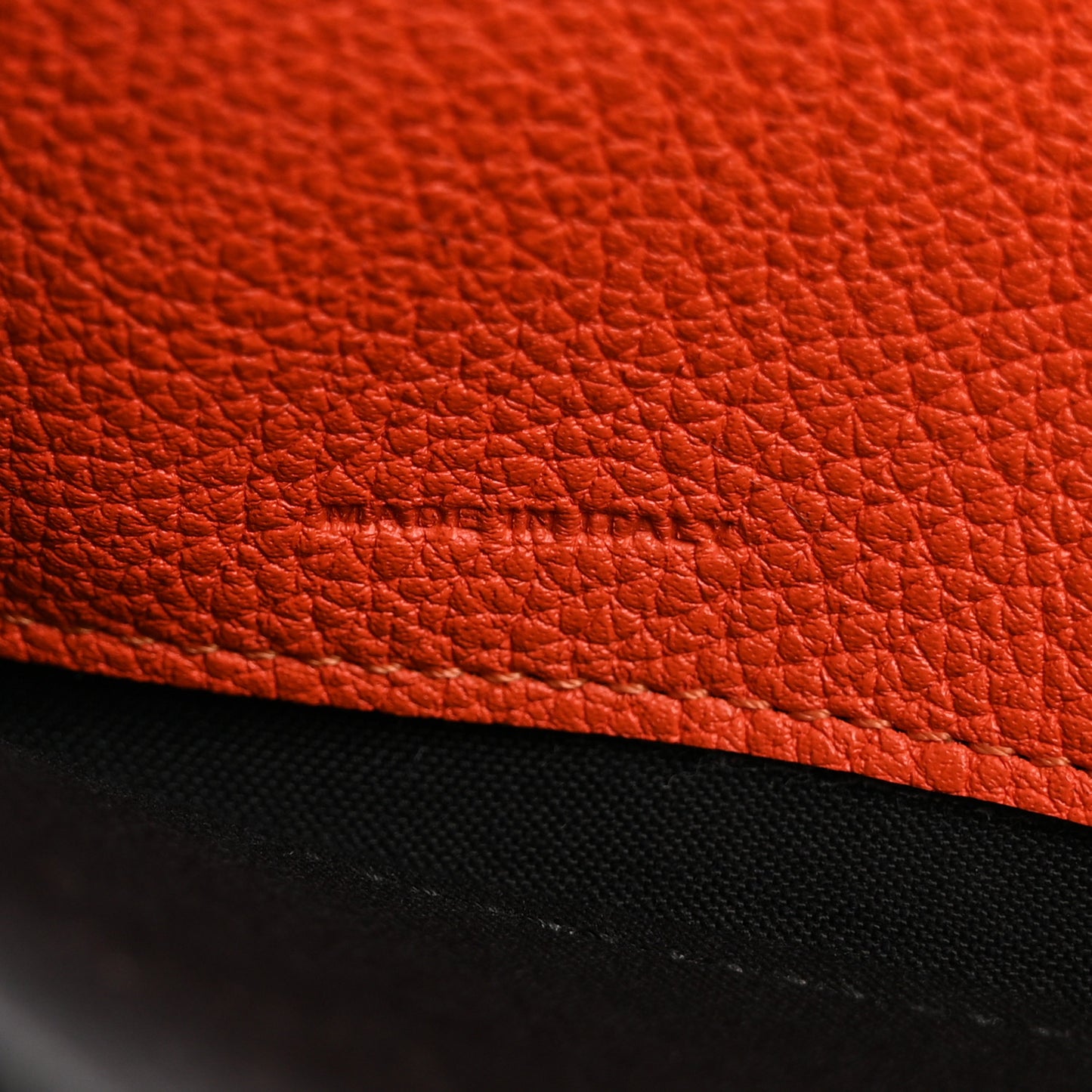 Cuoio Romano Lux Selleria Zip Around Wallet Asfalto Arancio