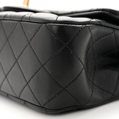Chanel Lambskin Quilted Small Sweet Camellia Flap Black 10 of 15