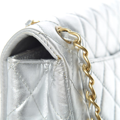 Chanel Metallic Lambskin Quilted Maxi Single Flap Silver 21 of 27
