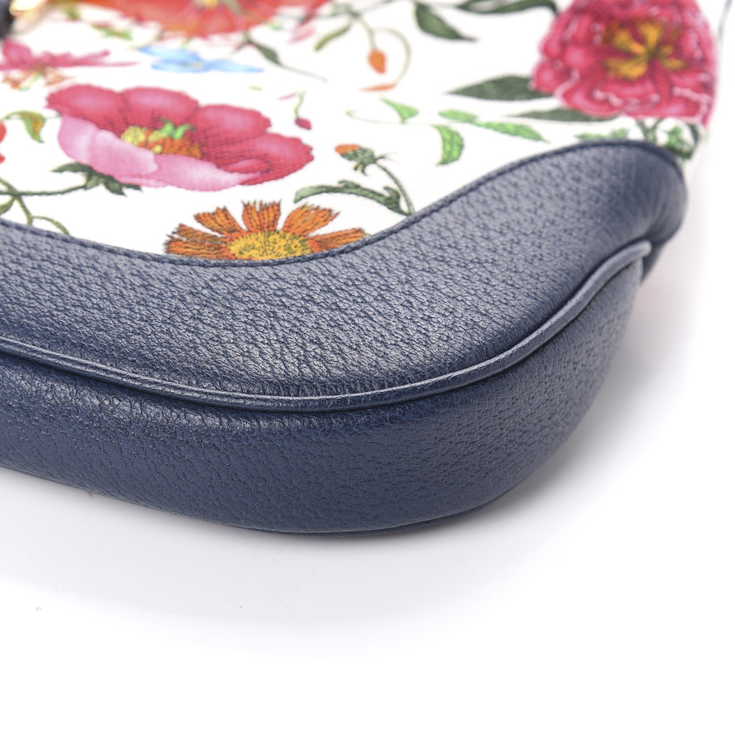 Gucci Canvas Flora Medium Jackie Hobo Blue Agata 9 of 9
