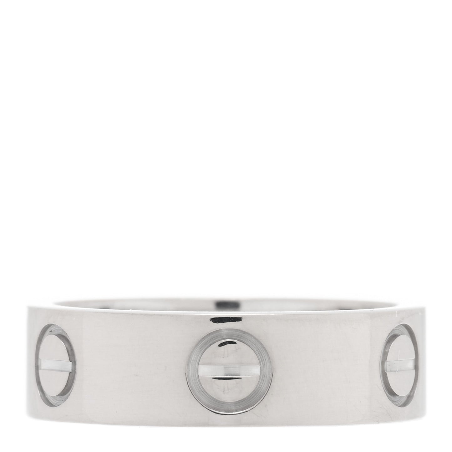18K White Gold 5.5mm LOVE Ring 52 6