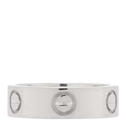 Cartier 18K White Gold 5.5mm LOVE Ring 52 6 3 of 4