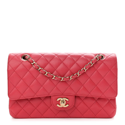 Chanel Caviar Quilted Medium Double Flap Dark Pink 1 of 8