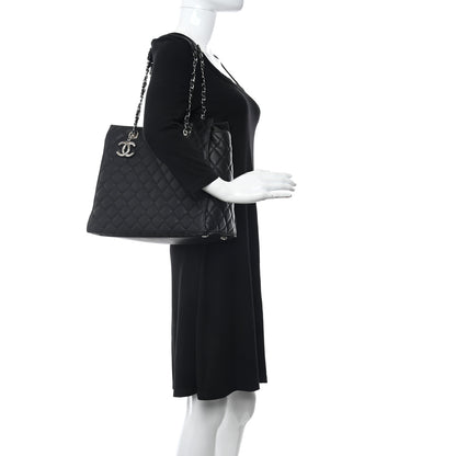 Chanel Calfskin Quilted Large Chic and Soft Shopping Tote Black 2 of 11