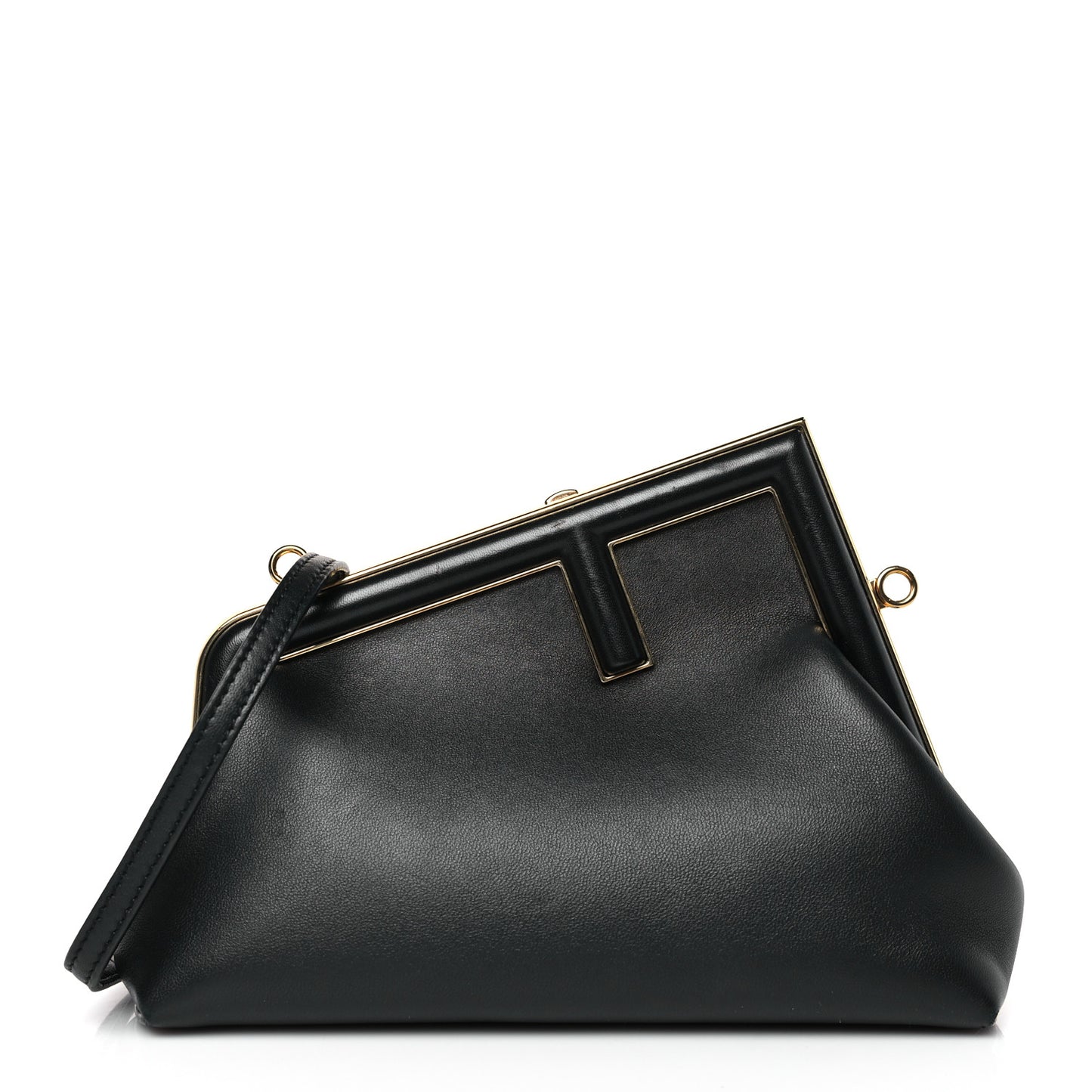 Shiny Nappa Small Fendi First Black