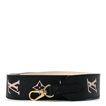 Louis Vuitton Empreinte Monogram Bandouliere Shoulder Strap Black Beige 1 of 5