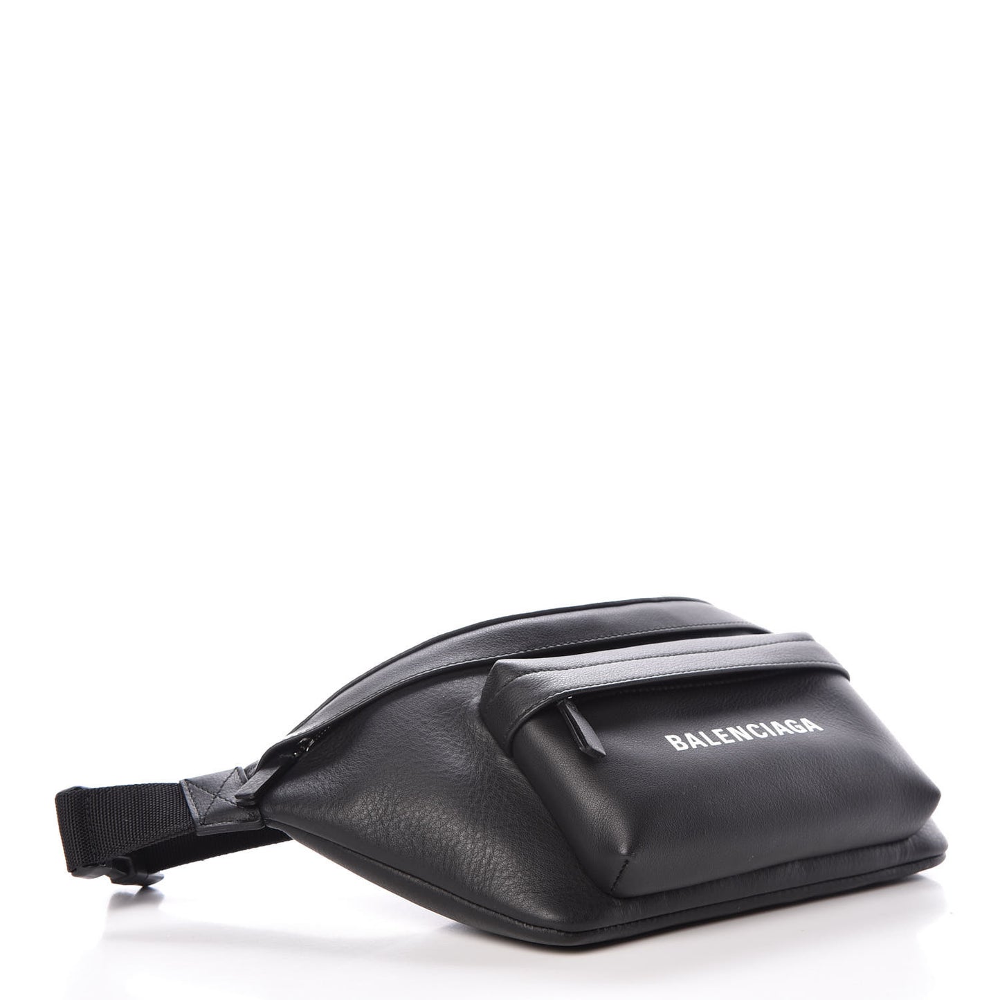 Smooth Calfskin Logo Large Everyday Beltpack Black White