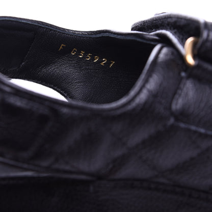 Chanel Grained Calfskin Velcro Dad Sandals 39.5 Black 10 of 11