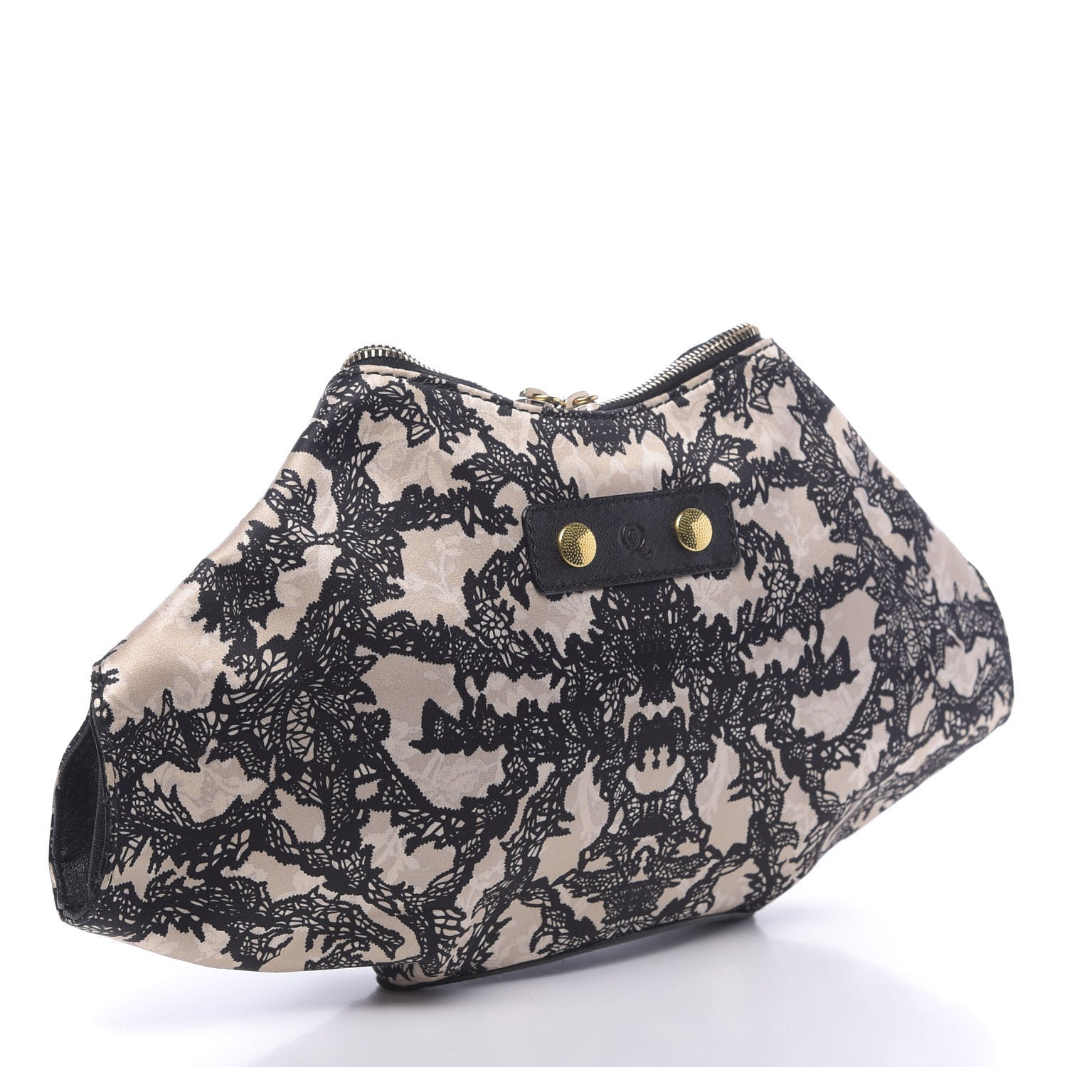 Alexander McQueen Silk De Manta Lace Print Clutch 3 of 10