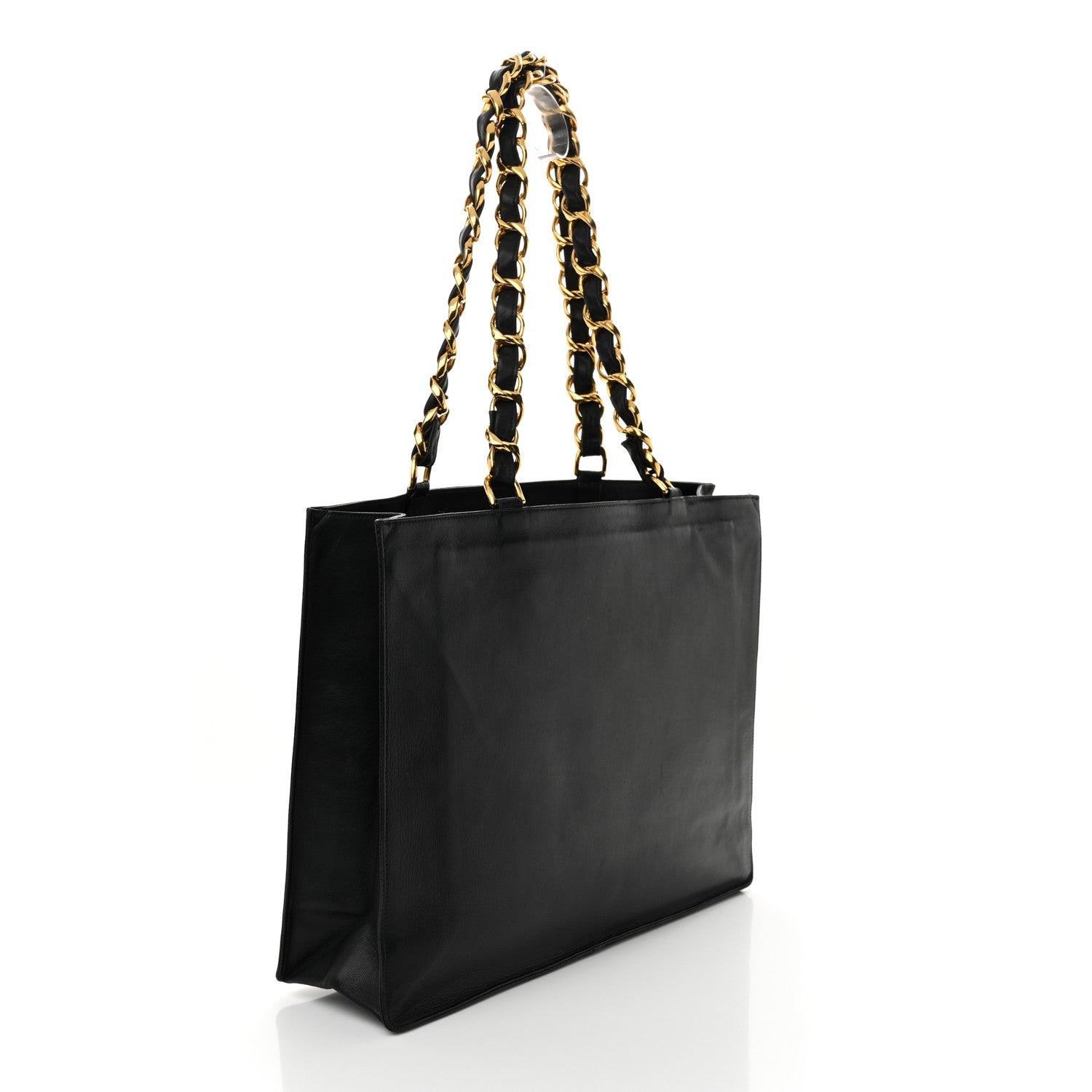 Chanel Lambskin CC Tote Navy 4 of 13