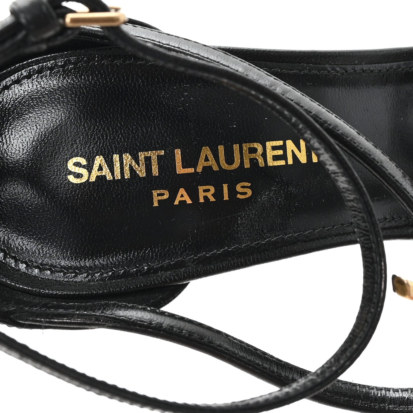 Calfskin Cassandra 100 Ankle Strap Sandals 37 Black