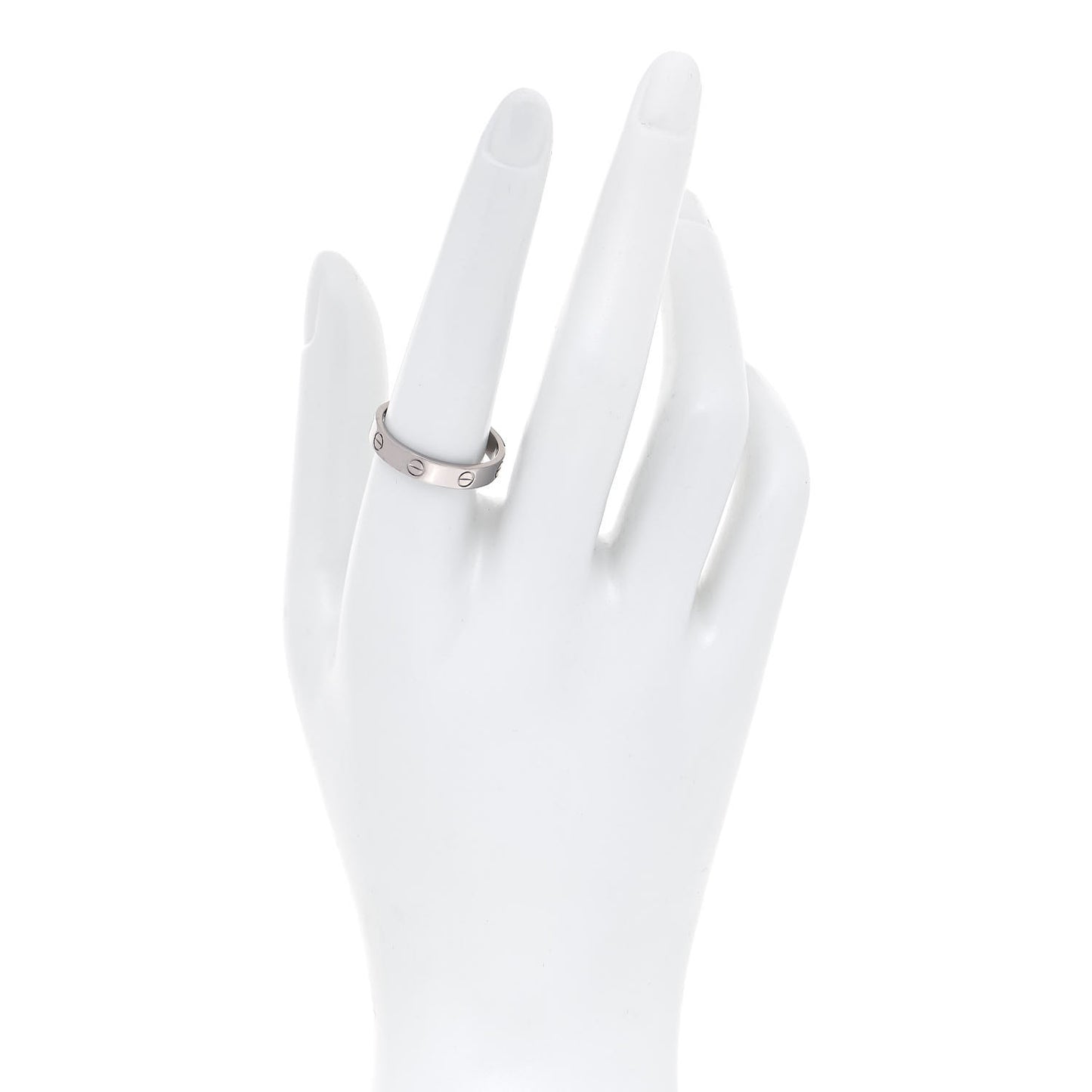 18K White Gold 3.5mm LOVE Wedding Band Ring 58 8.5