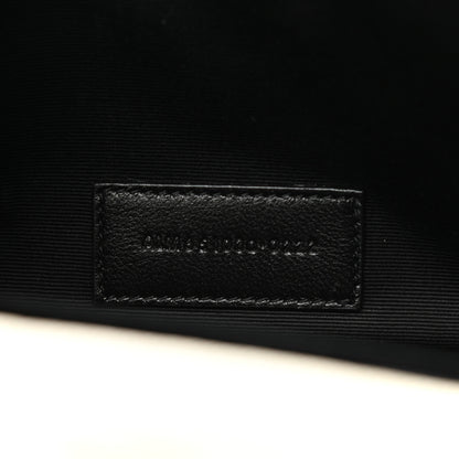 Saint Laurent Grain De Poudre Textured Mixed Matelasse Triquilt Monogram Clutch Blanc Vintage 7 of 8