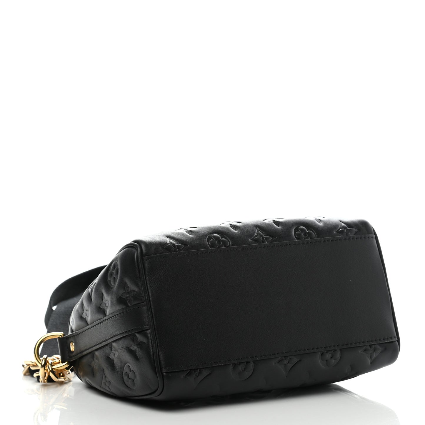 Lambskin Embossed Monogram Speedy 22 Bandouliere Black