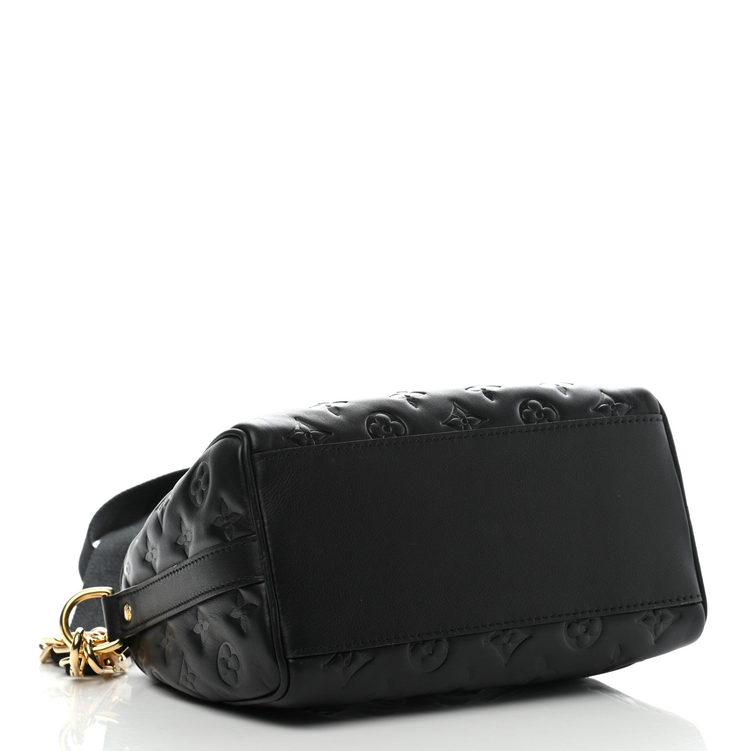 Louis Vuitton Lambskin Embossed Monogram Speedy 22 Bandouliere Black 4 of 9