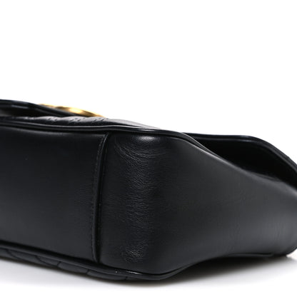 Gucci Calfskin Matelasse Small GG Marmont Shoulder Bag Black 10 of 11