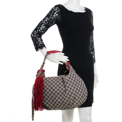 Gucci Monogram Acapulco Medium Hobo Navy 2 of 7