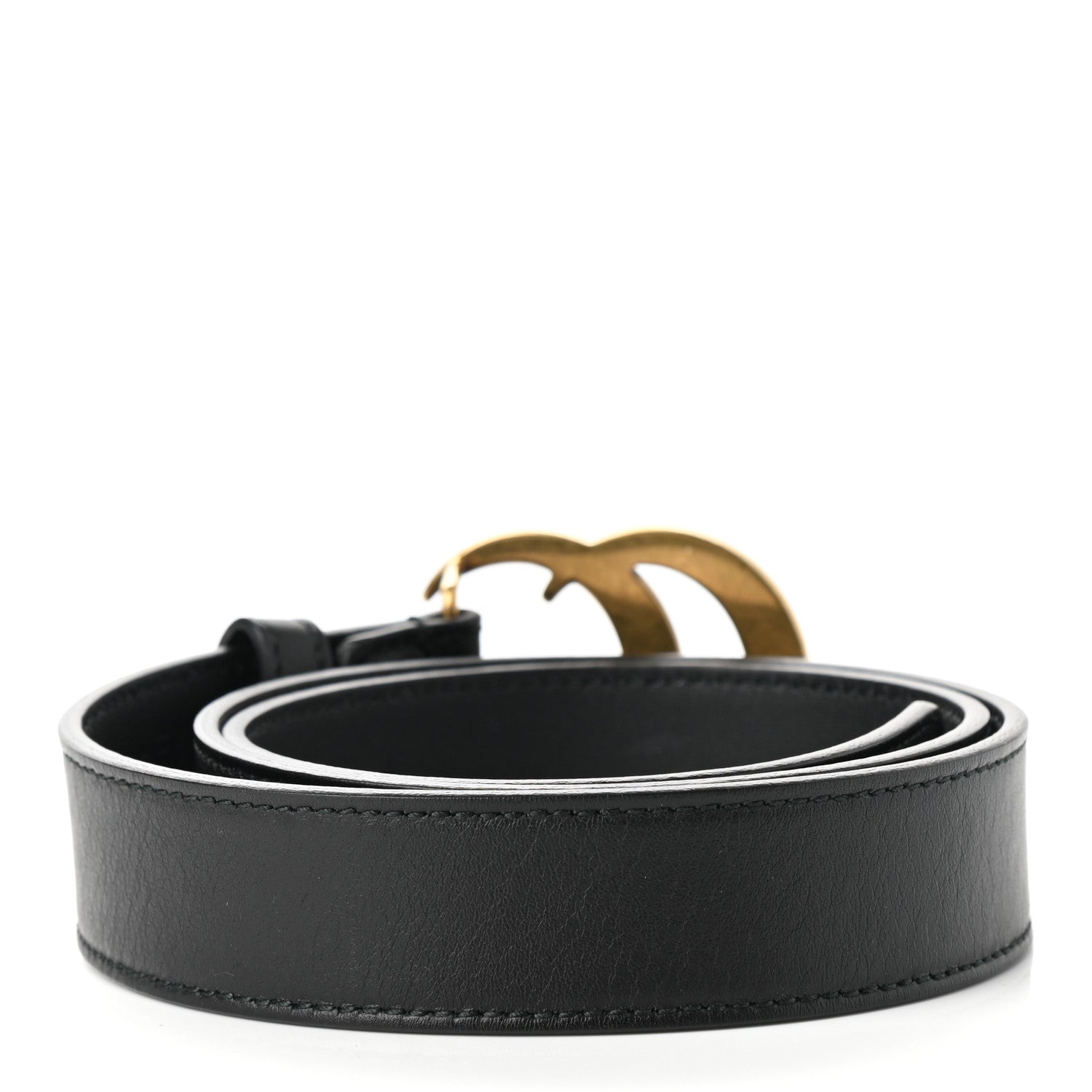 Gucci Calfskin Double G 30mm Belt 80 32 Black 2 of 3