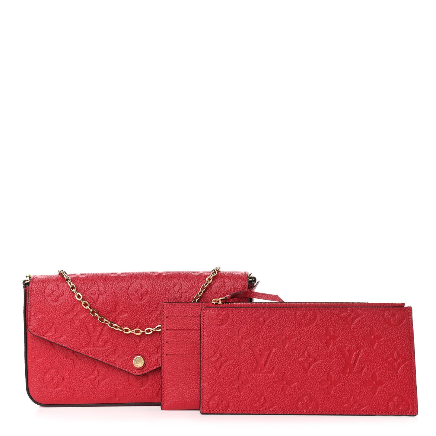 Empreinte Pochette Felicie Chain Wallet Scarlet