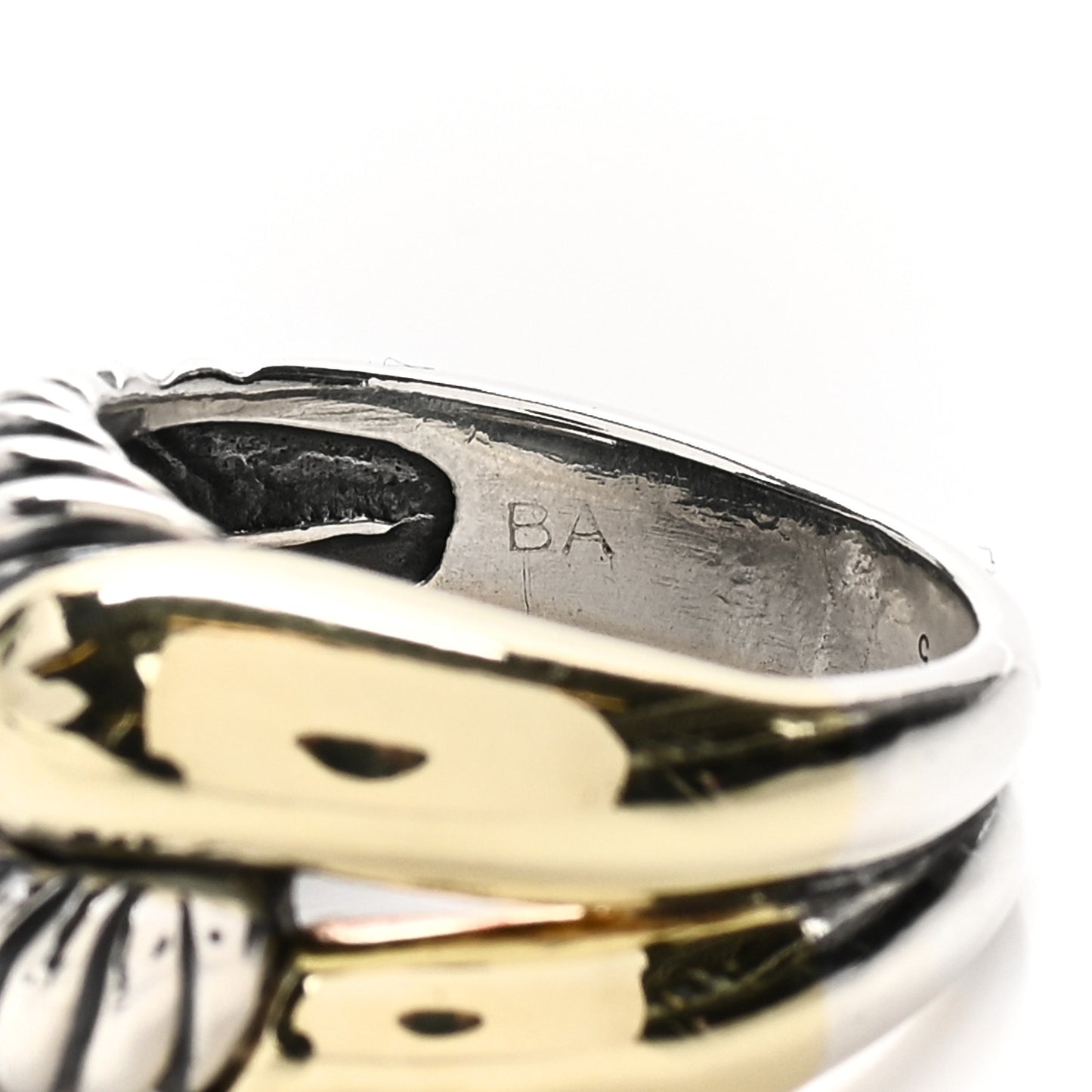 Sterling Silver 14K Yellow Gold Large Infinity Ring 54 7