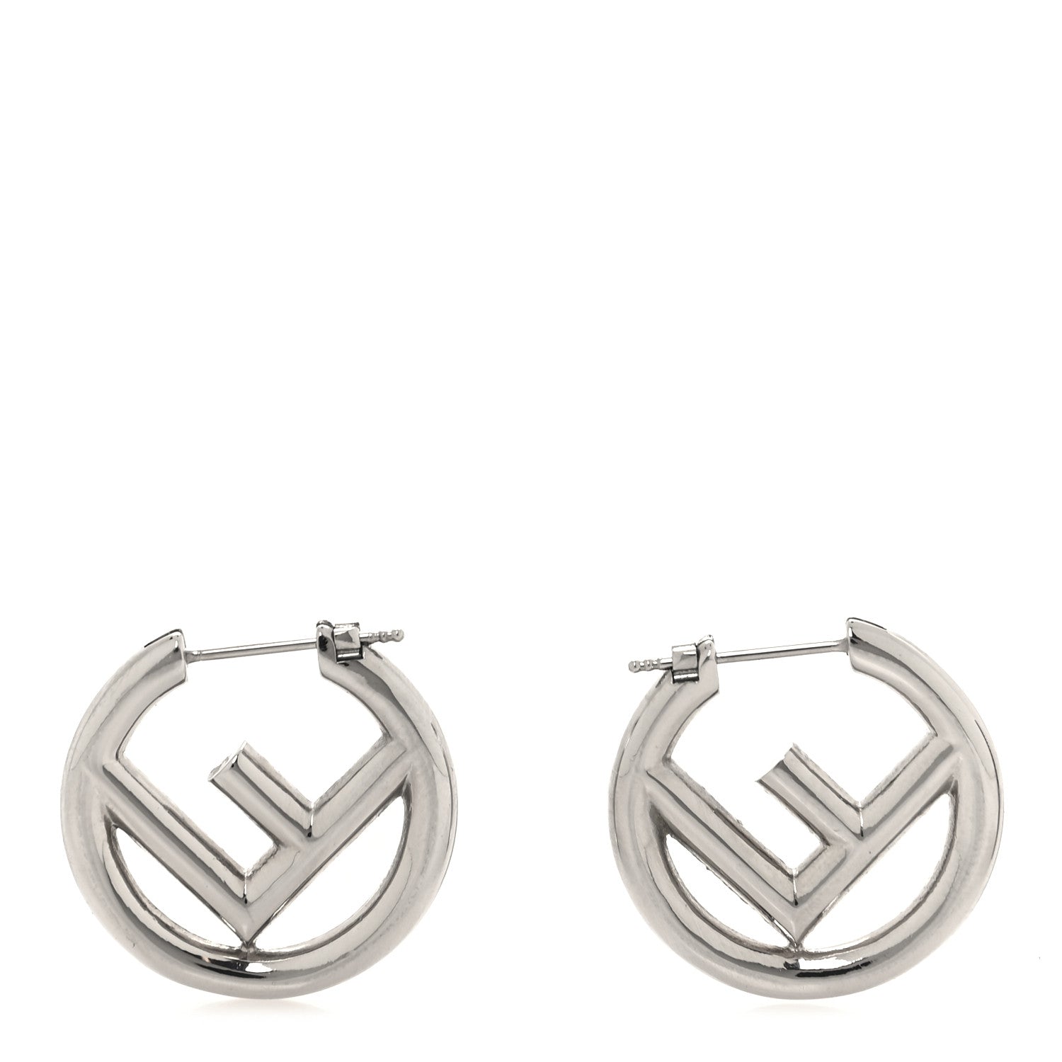 Fendi Metal F is Fendi Hoop Earrings Silver 1 of 5