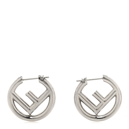 Fendi Metal F is Fendi Hoop Earrings Silver 1 of 5