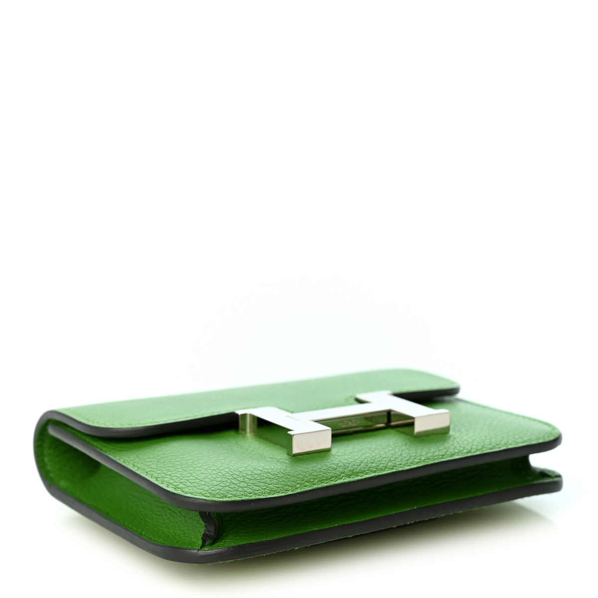 Hermes Evercolor Bi-Color Constance Slim Wallet Vert Yucca Mauve Pale 5 of 11