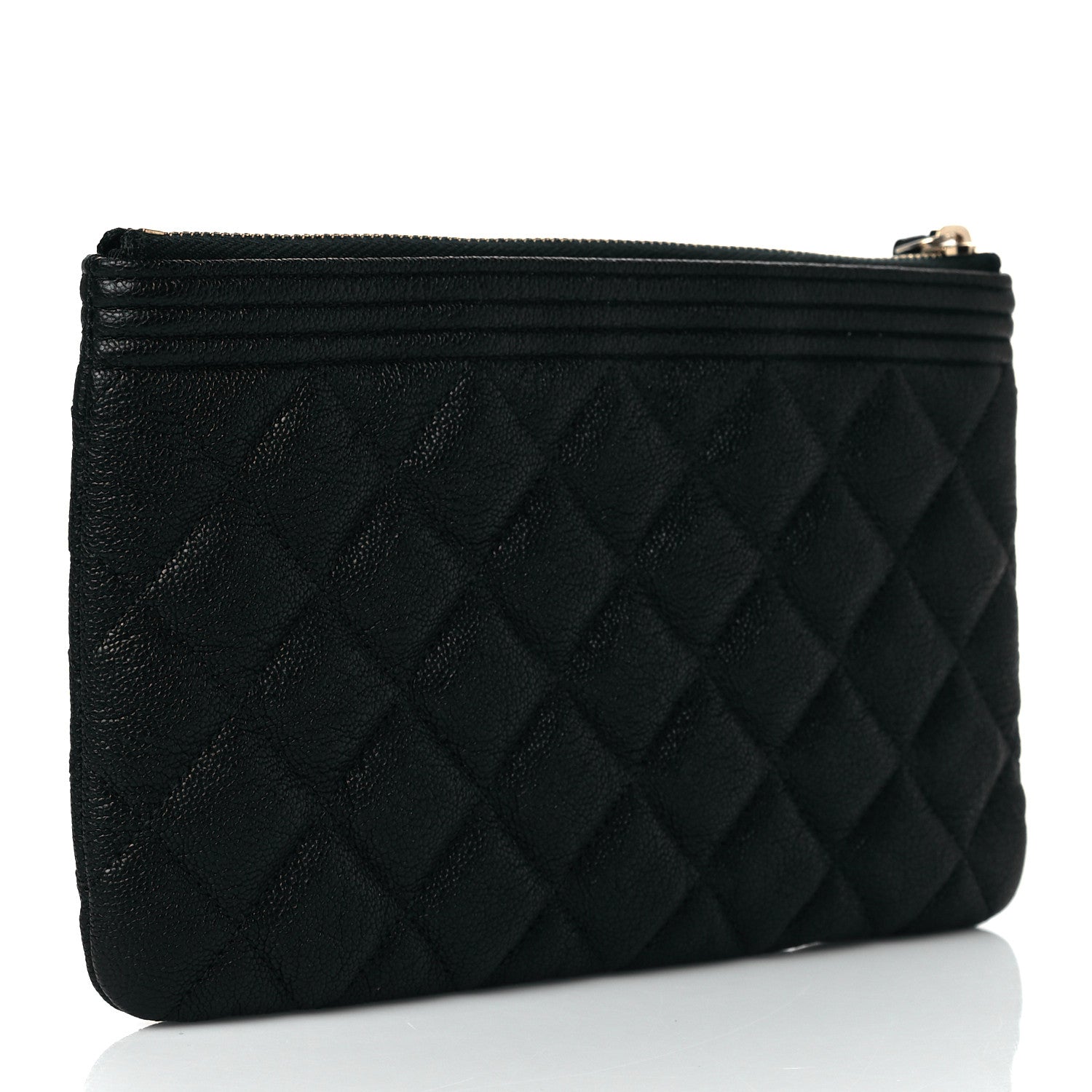 Chanel Caviar Quilted Small Boy Cosmetic Case Black 3 of 9