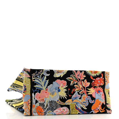 Christian Dior Canvas Zodiac Fantastico Embroidered Medium Book Tote Black Multicolor 4 of 14
