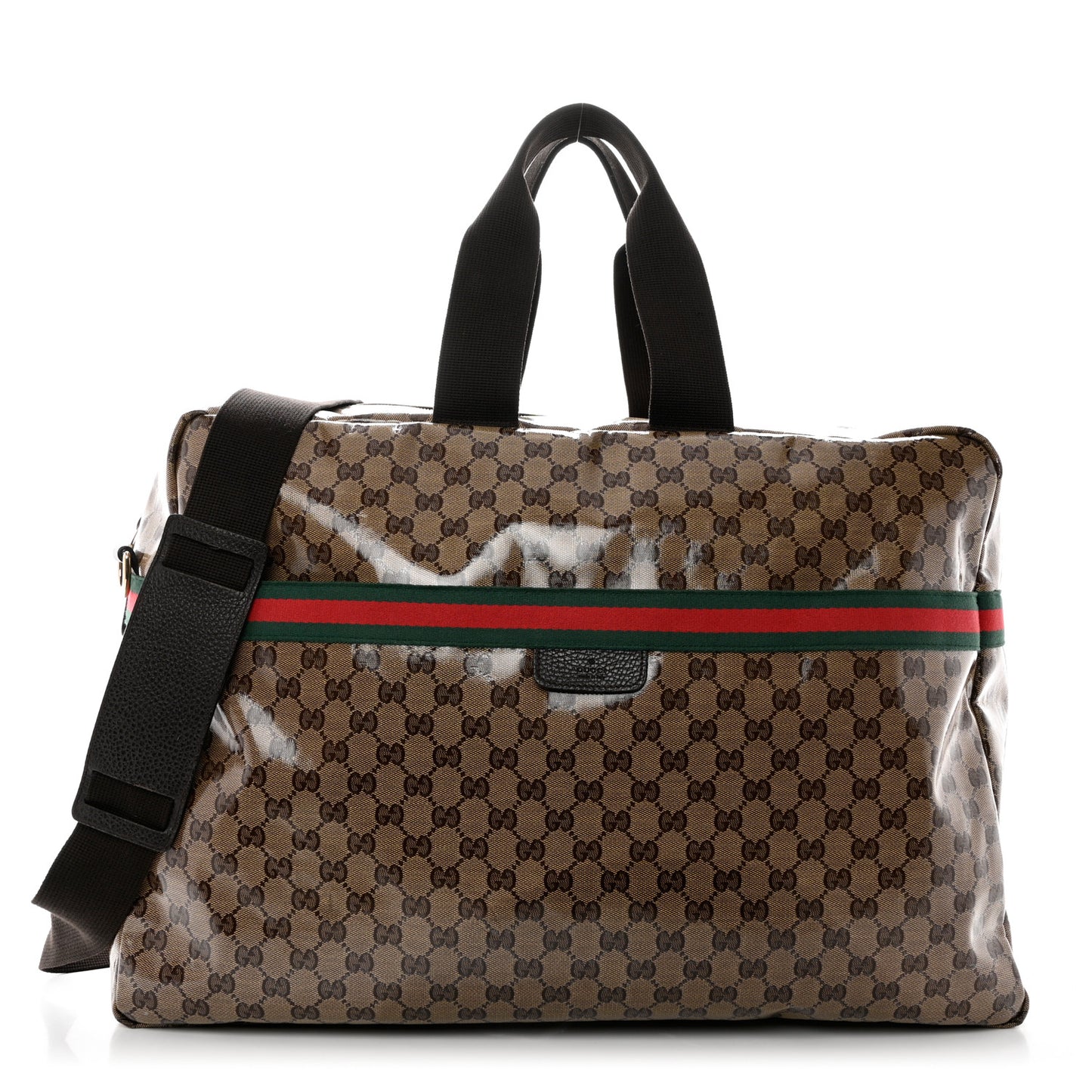 Crystal Monogram Web Large Carry On Duffle Bag Brown
