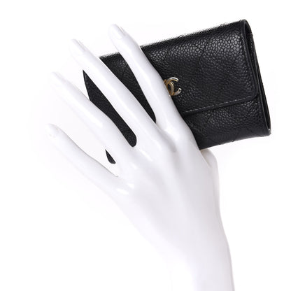 Chanel Caviar Quilted Flap Card Holder Black 2 of 11