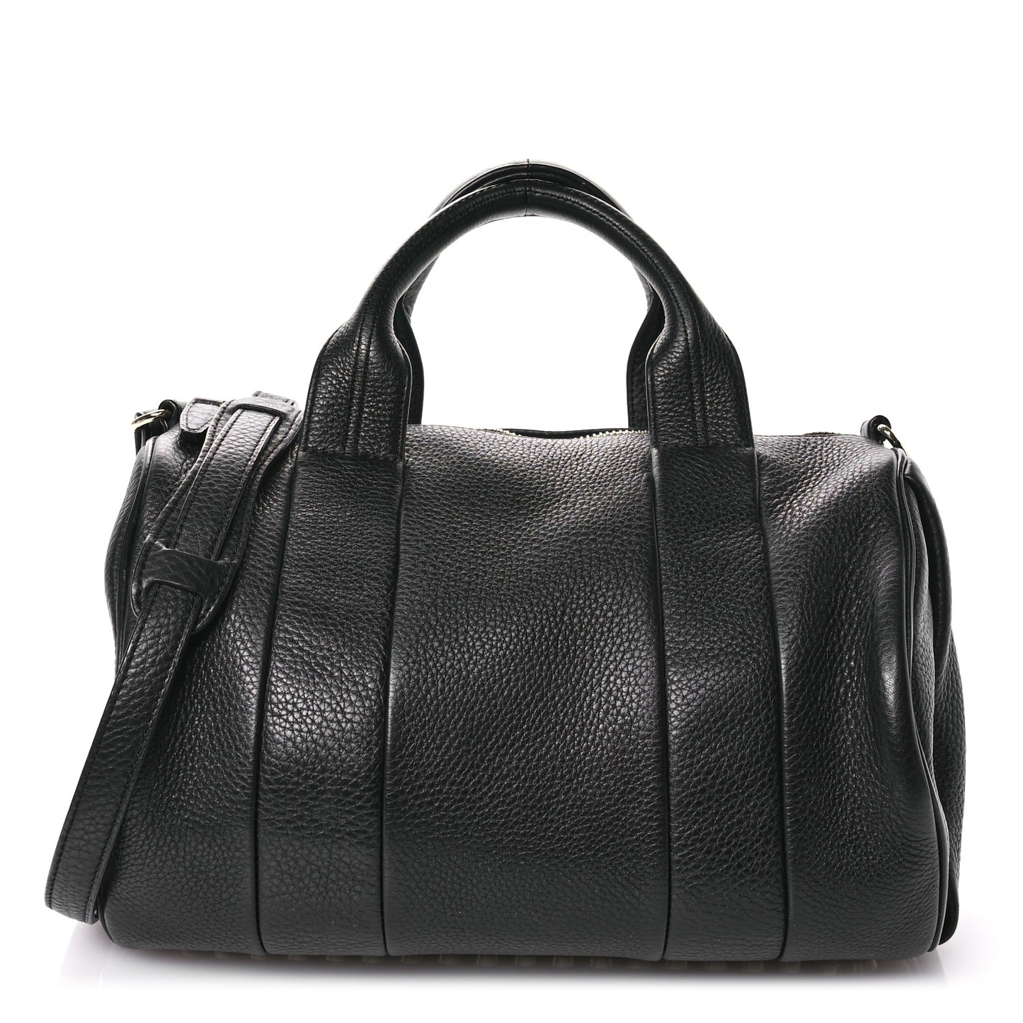 Pebbled Lambskin Rocco Black Pale Gold Hardware