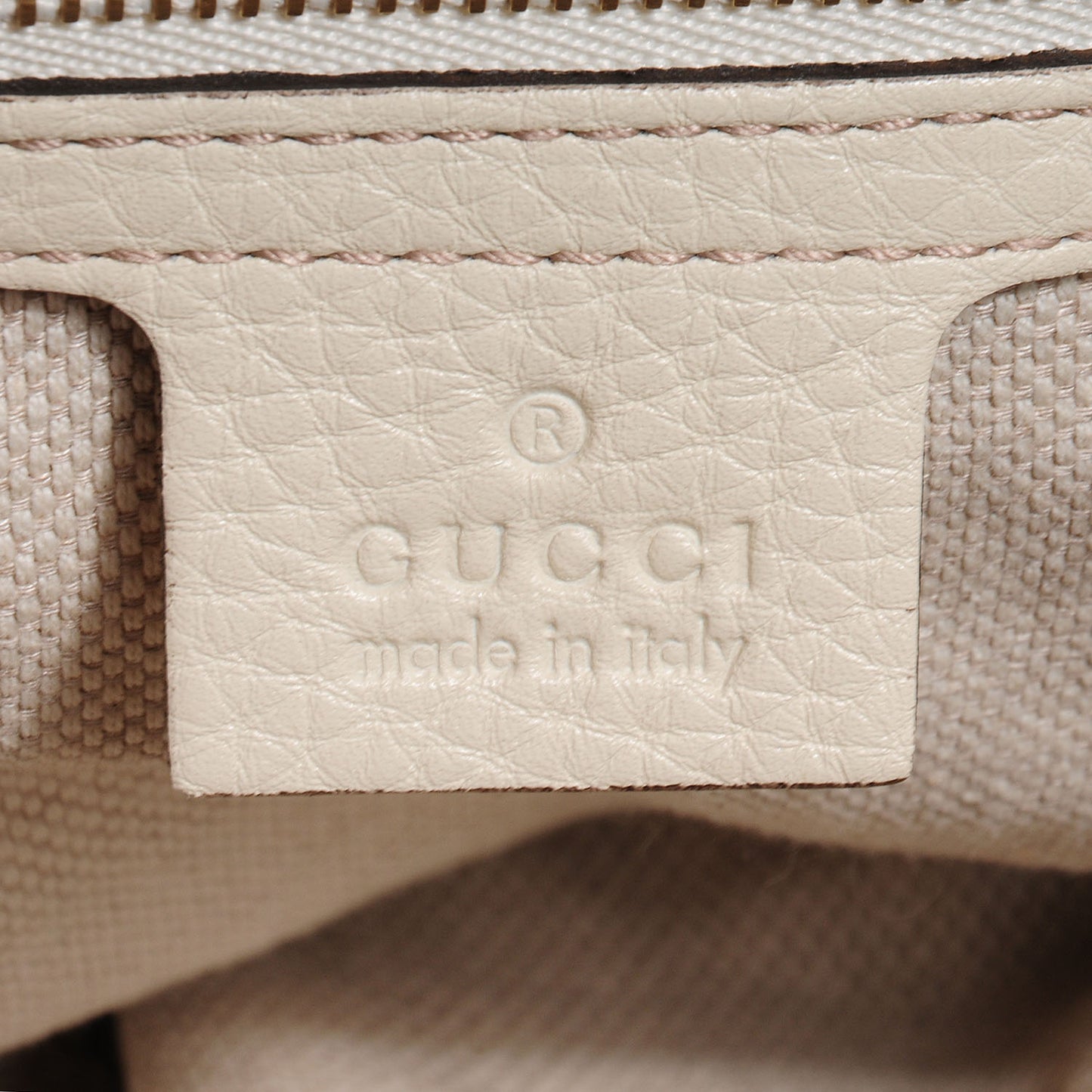 Pebbled Calfskin Medium Soho Chain Shoulder Bag Off White