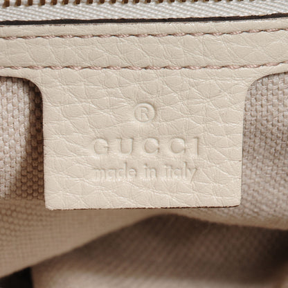 Gucci Pebbled Calfskin Medium Soho Chain Shoulder Bag Off White 6 of 7