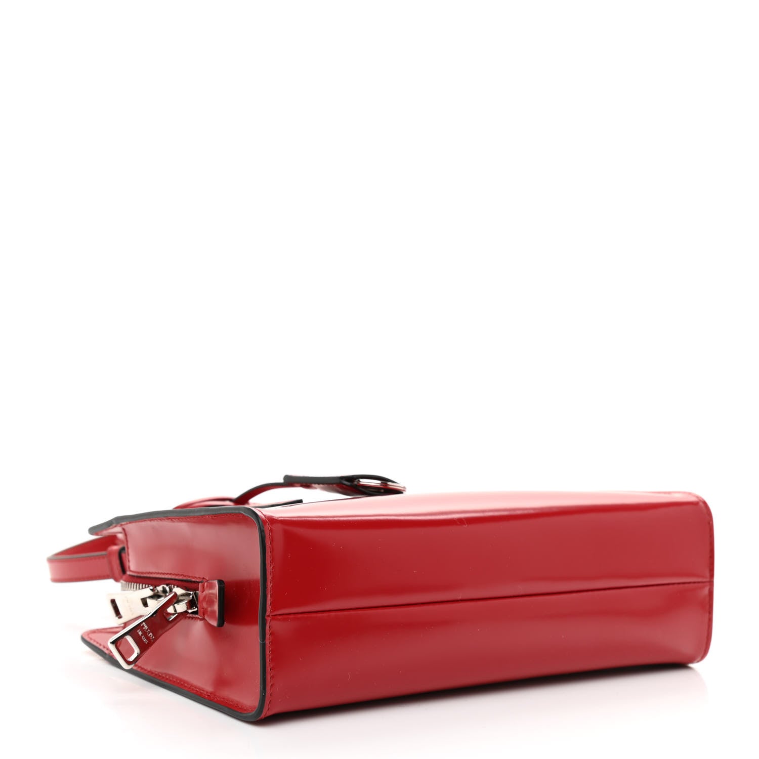 Prada Spazzolato Mini Re-Edition 1995 Double Handle Handbag Scarlatto 4 of 10