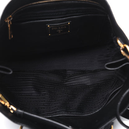 Prada Vitello Daino Side Zip Tote Black 6 of 25