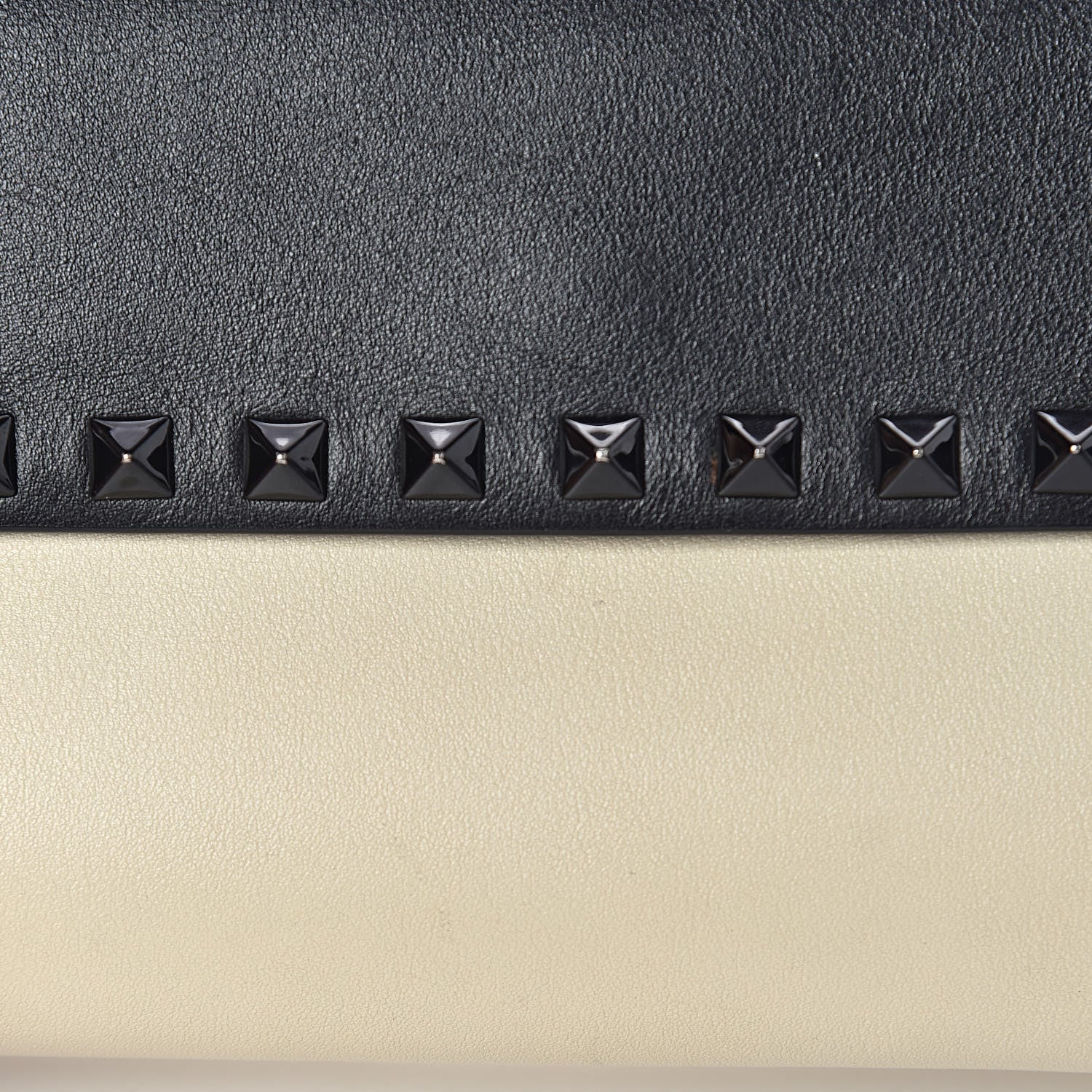 Valentino Garavani Vitello Rockstud Double Flap Crossbody Bag Black Light Ivory 9 of 12