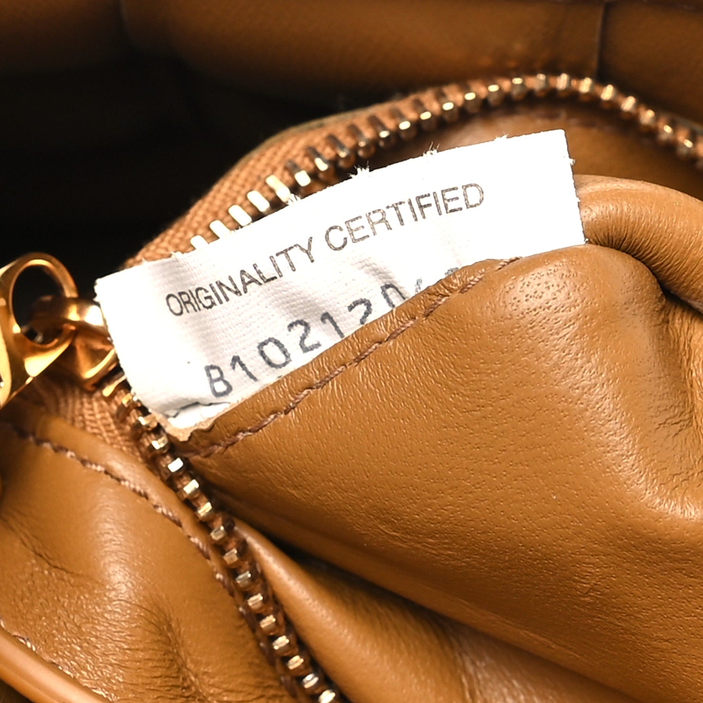 Nappa Maxi Intreccio Small Padded Cassette Crossbody Bag Camel
