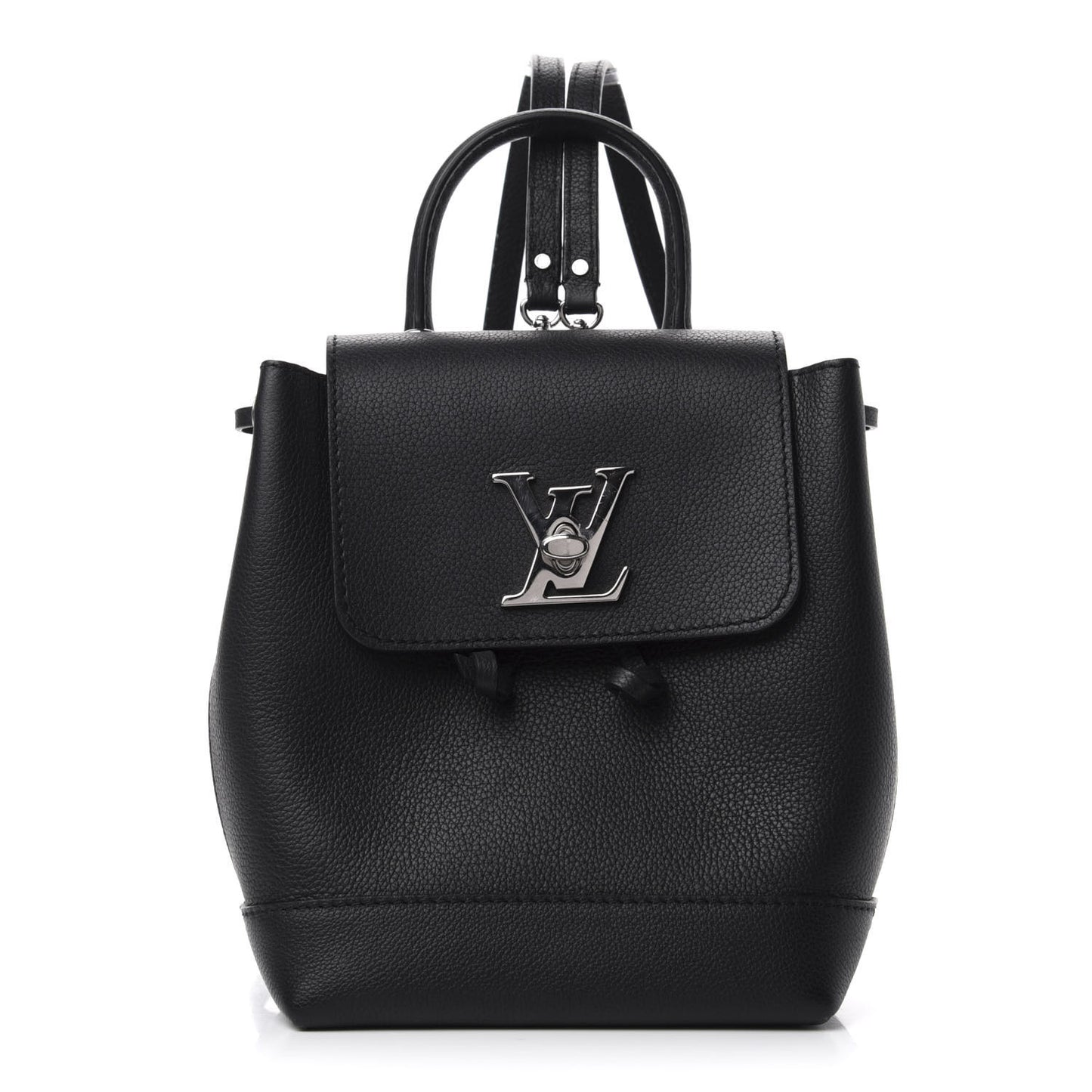 Calfskin Lockme Mini Backpack Black