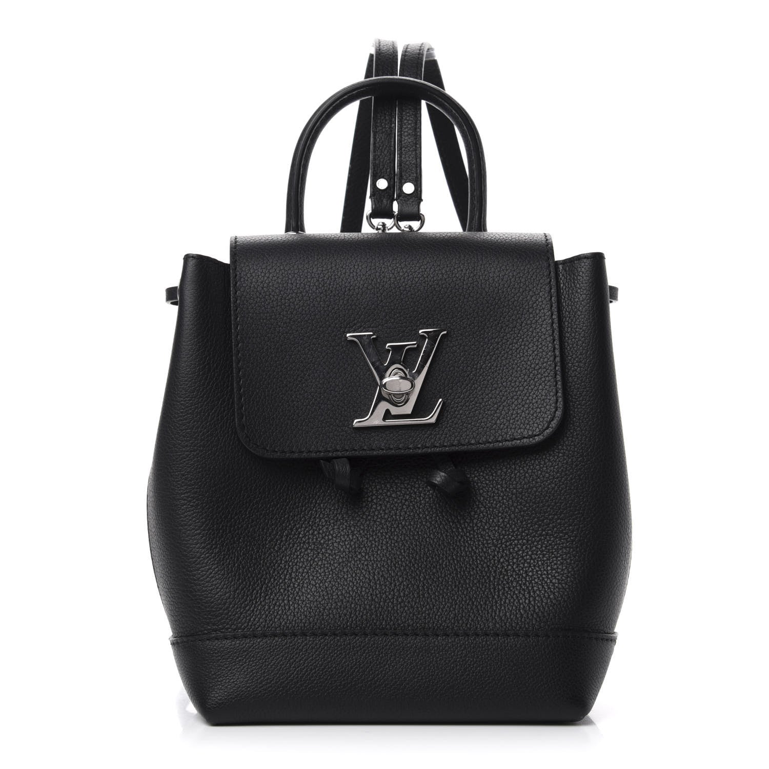 Louis Vuitton Calfskin Lockme Mini Backpack Black 1 of 8