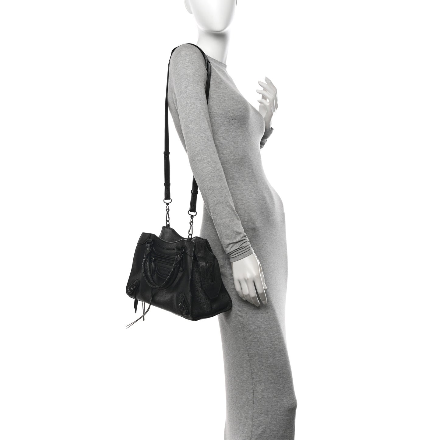 Grained Calfskin Neo Classic Black Hardware S City Black