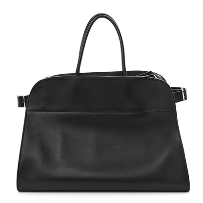 The Row Polished Saddle Calfskin Soft Margaux 17 Black 1 of 12