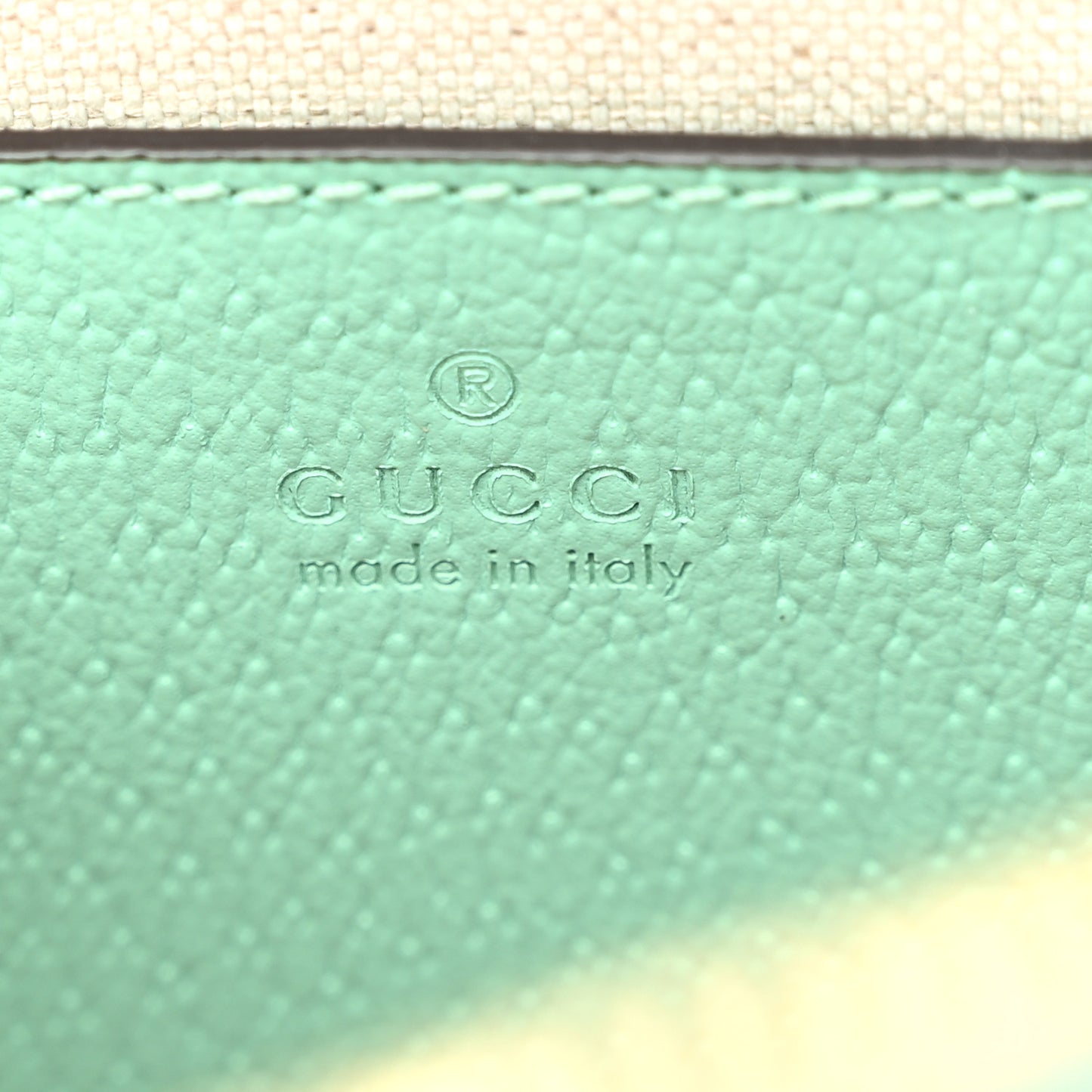 Monogram Jumbo GG Textured Dollar Calfskin Small Ophidia Dome Shoulder Bag Beige Pepperlight Mint
