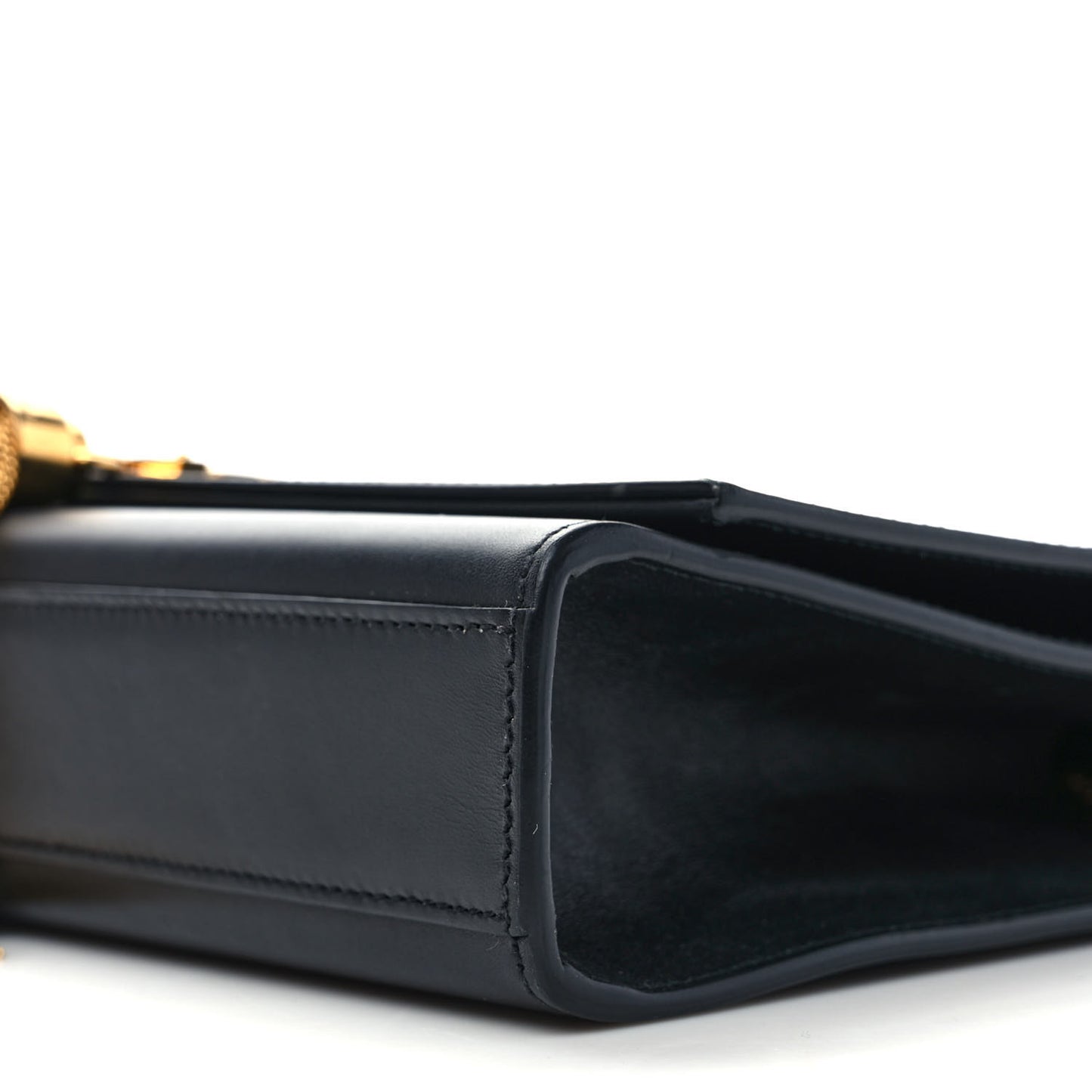 Smooth Calfskin Medium Classic Monogram Kate Tassel Satchel Black