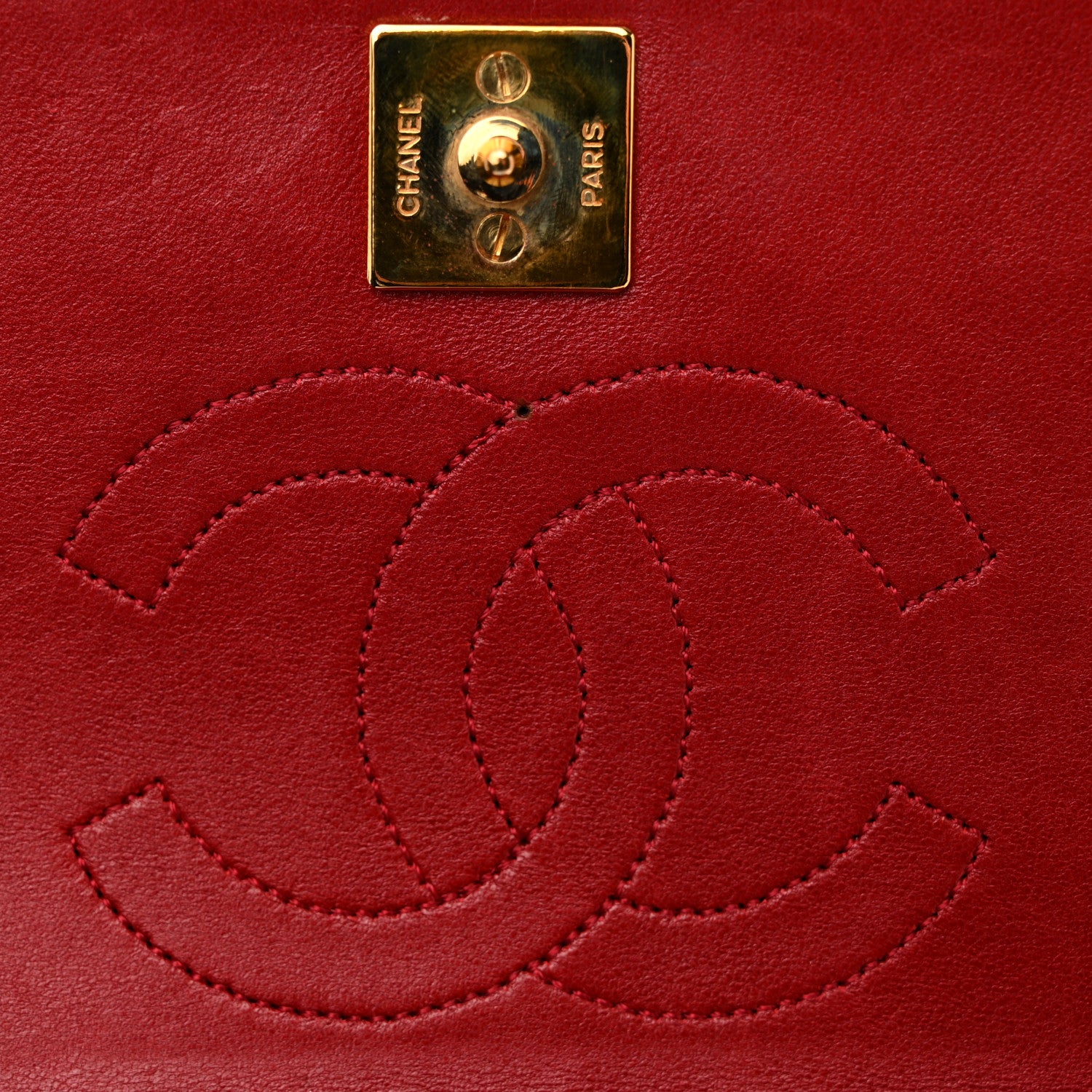 Chanel Lambskin Quilted Wallet On Chain WOC Red 6 of 13