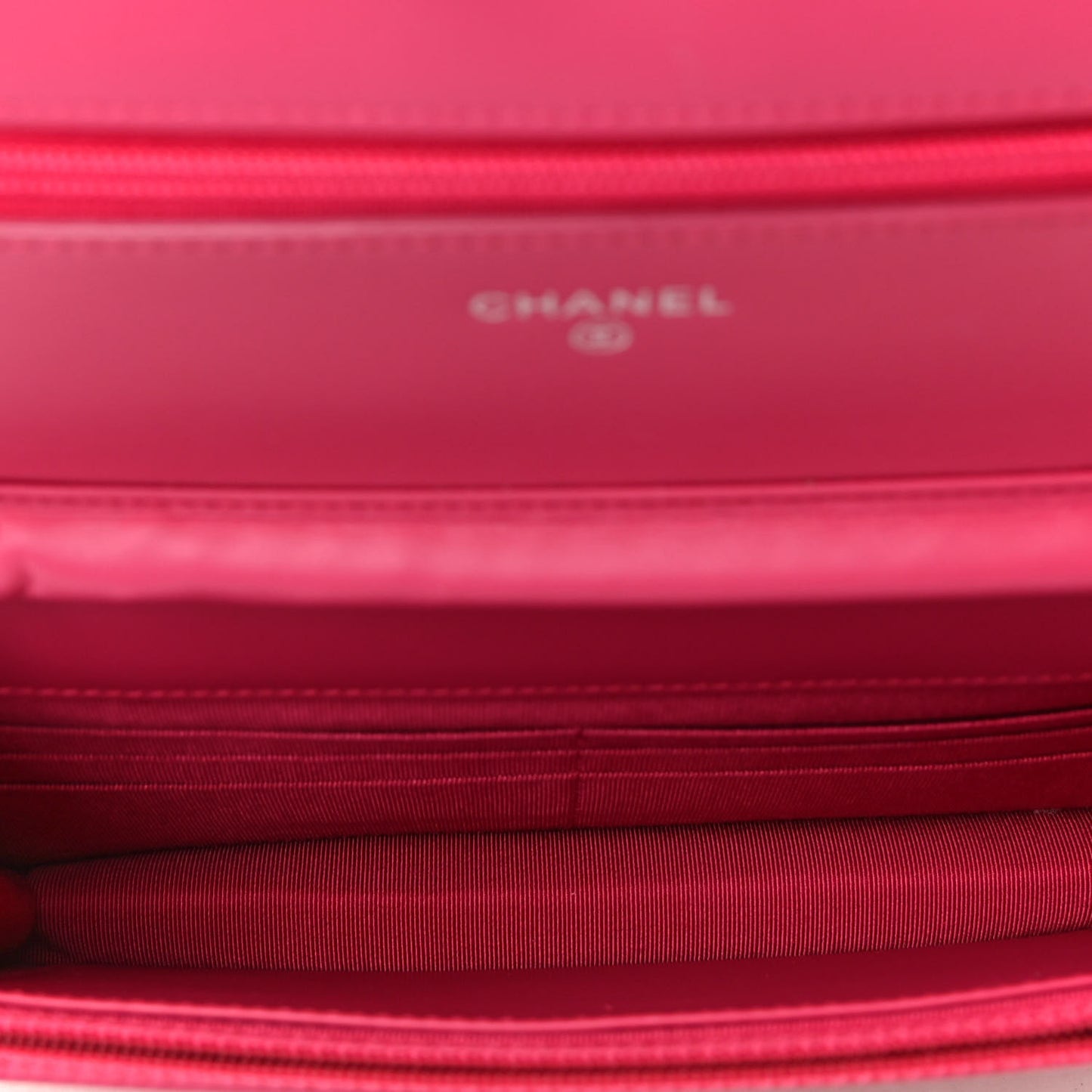 Patent Calfskin Quilted Reissue Wallet On Chain WOC Pink