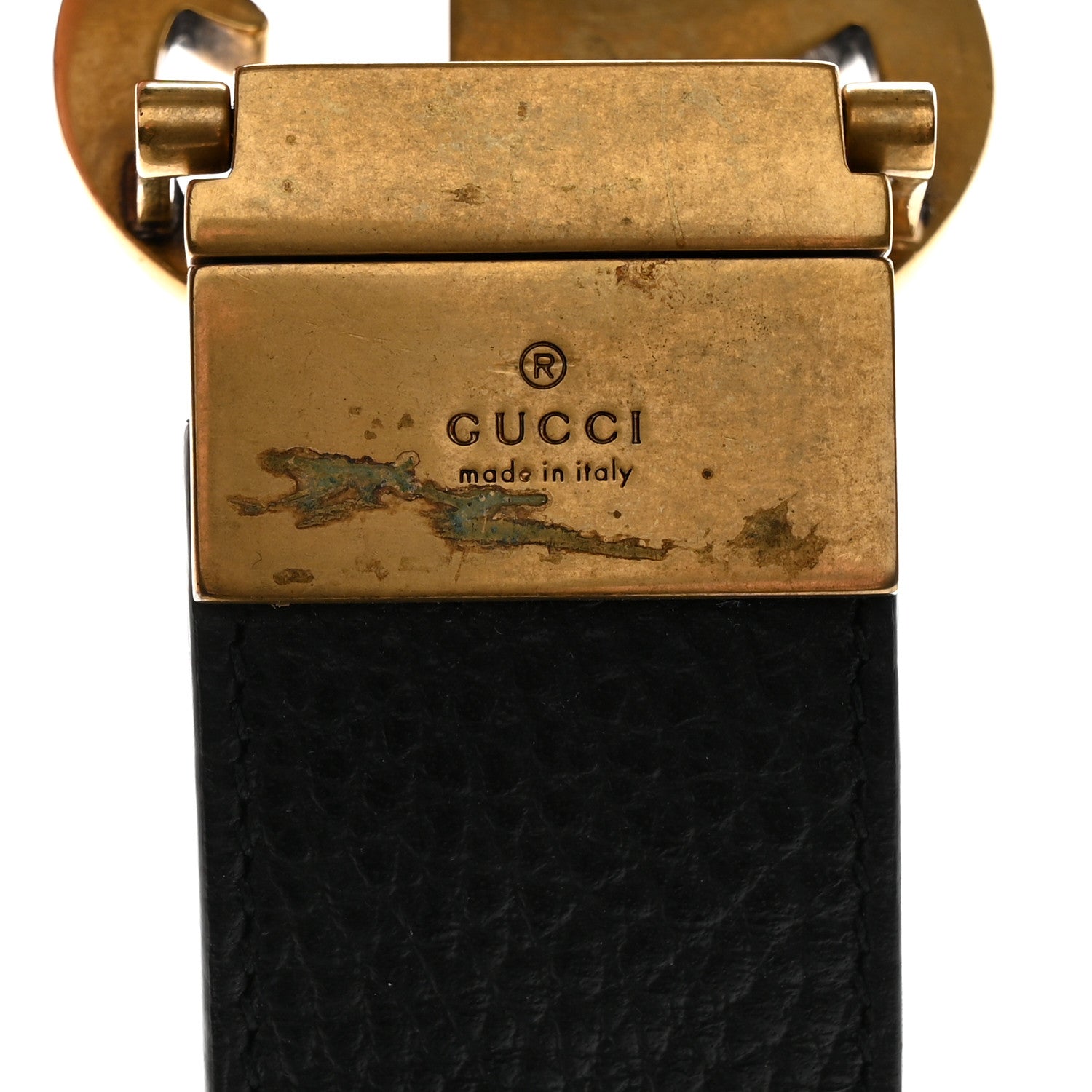Gucci Calfskin Double G Reversible 37mm Belt 80 32 Black Cocoa 5 of 8