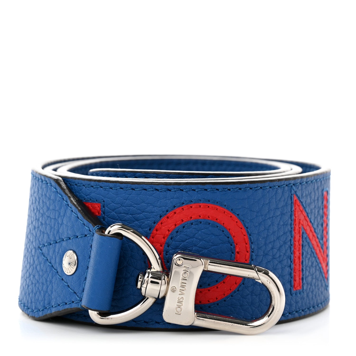 Louis Vuitton Taurillon Bandouliere Shoulder Strap Blue 1 of 4