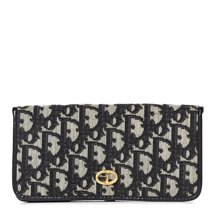 Christian Dior Monogram Flap Wallet Black 1 of 12