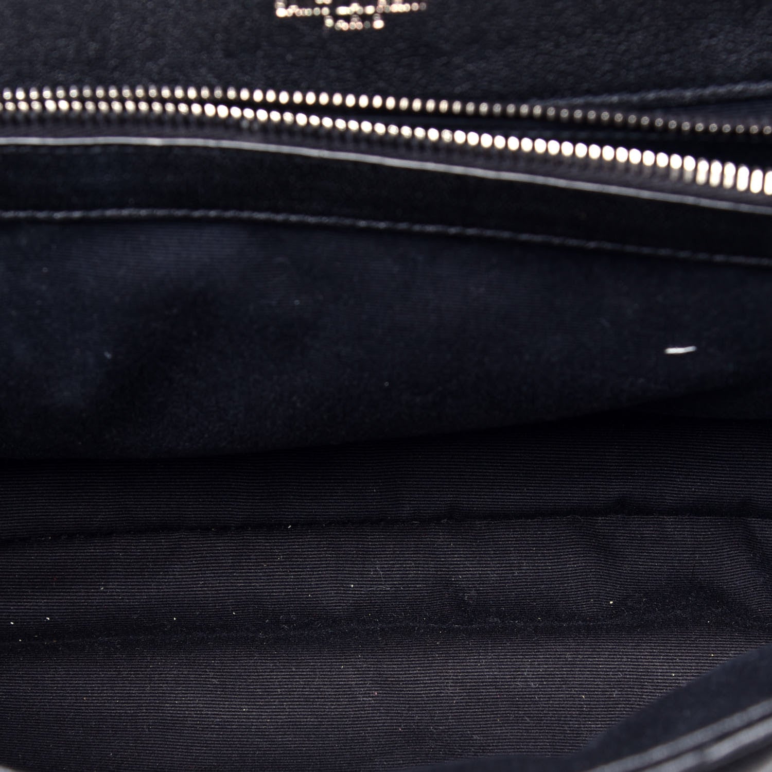 Saint Laurent Sheepskin Matelasse Chevron Monogram Large College Satchel Black 5 of 9